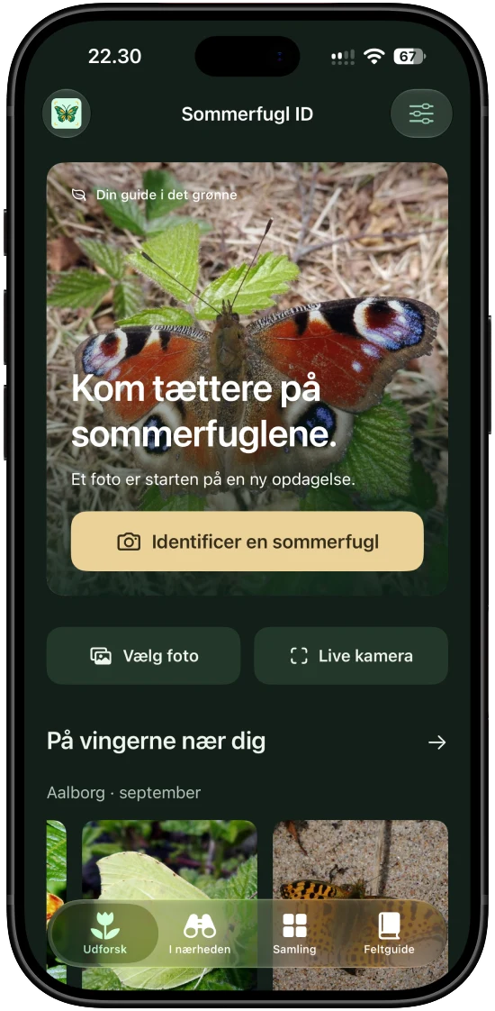 Appens startside