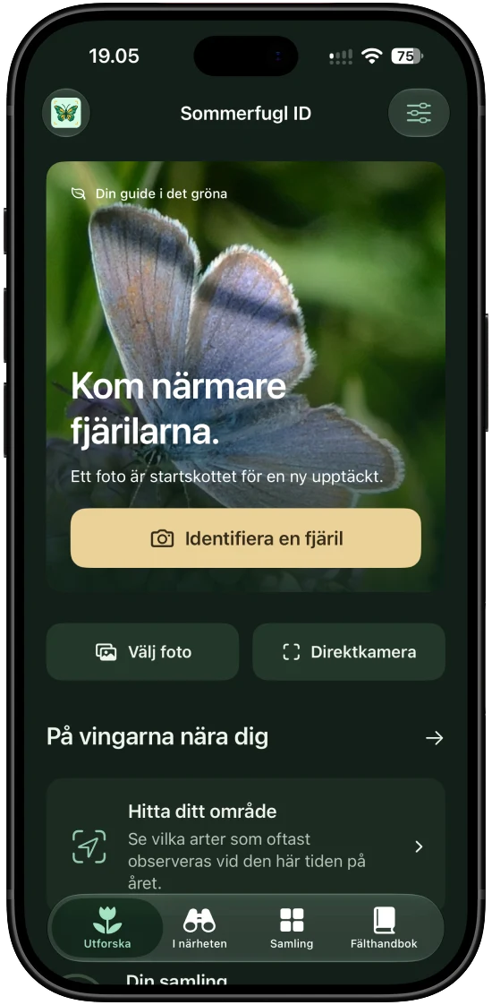 Appens startsida